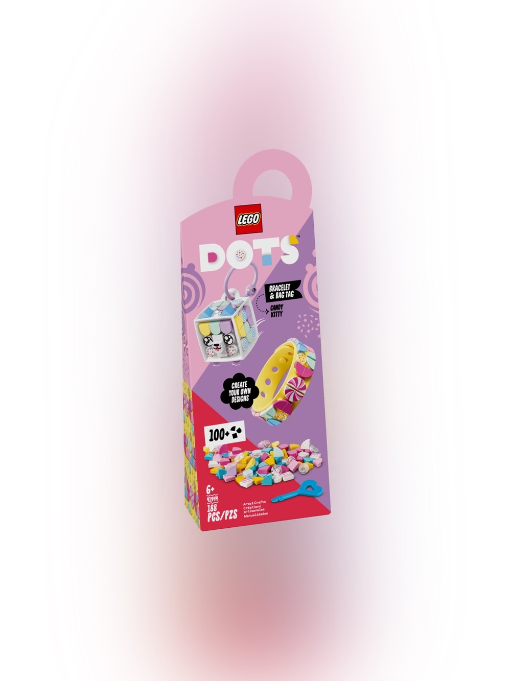 Retired LEGO DOTS #41944 Candy Kitty Bracelet & Bag Yellow